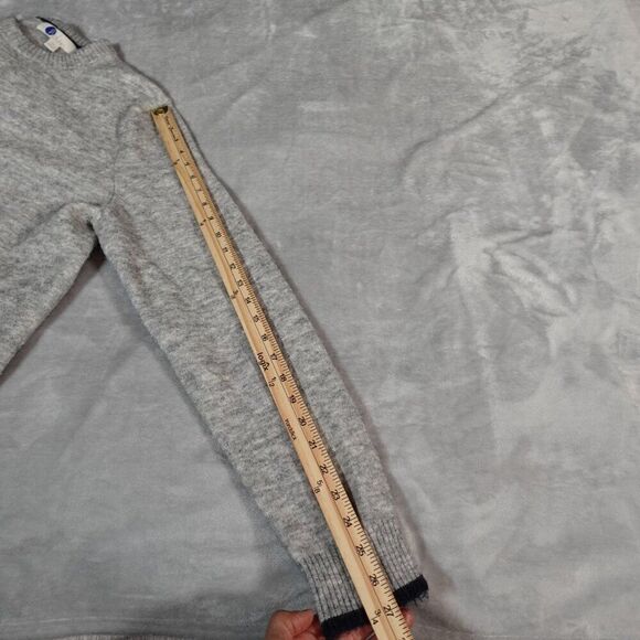 Boden Mohair Wool Blend Crewneck Sweater Mens Medium Knitted Grey Melange - Picture 8 of 8